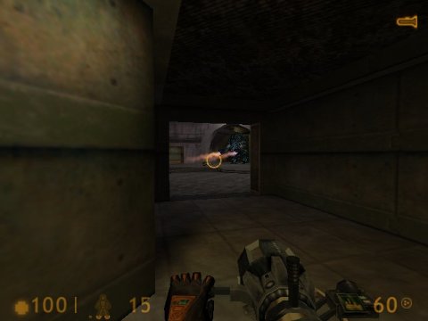 Half-Life screenshot, 16:9 - default FOV