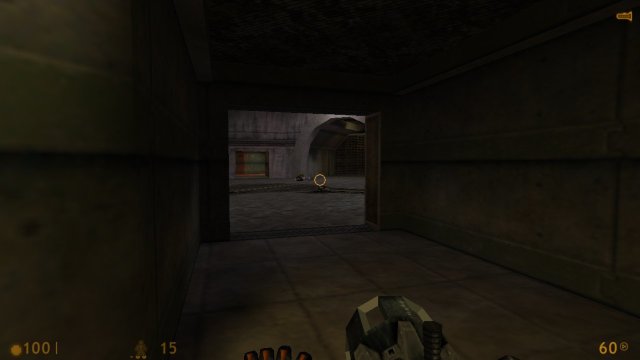 Half-Life screenshot, 16:9 - default FOV